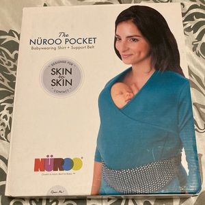 The Nuroo Pocket baby wearing shirt and support belt